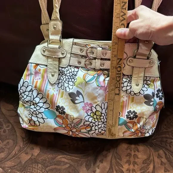 Rosetti Vegan Purse twist handle shoulder bag floral flower - Picture 4 of 16